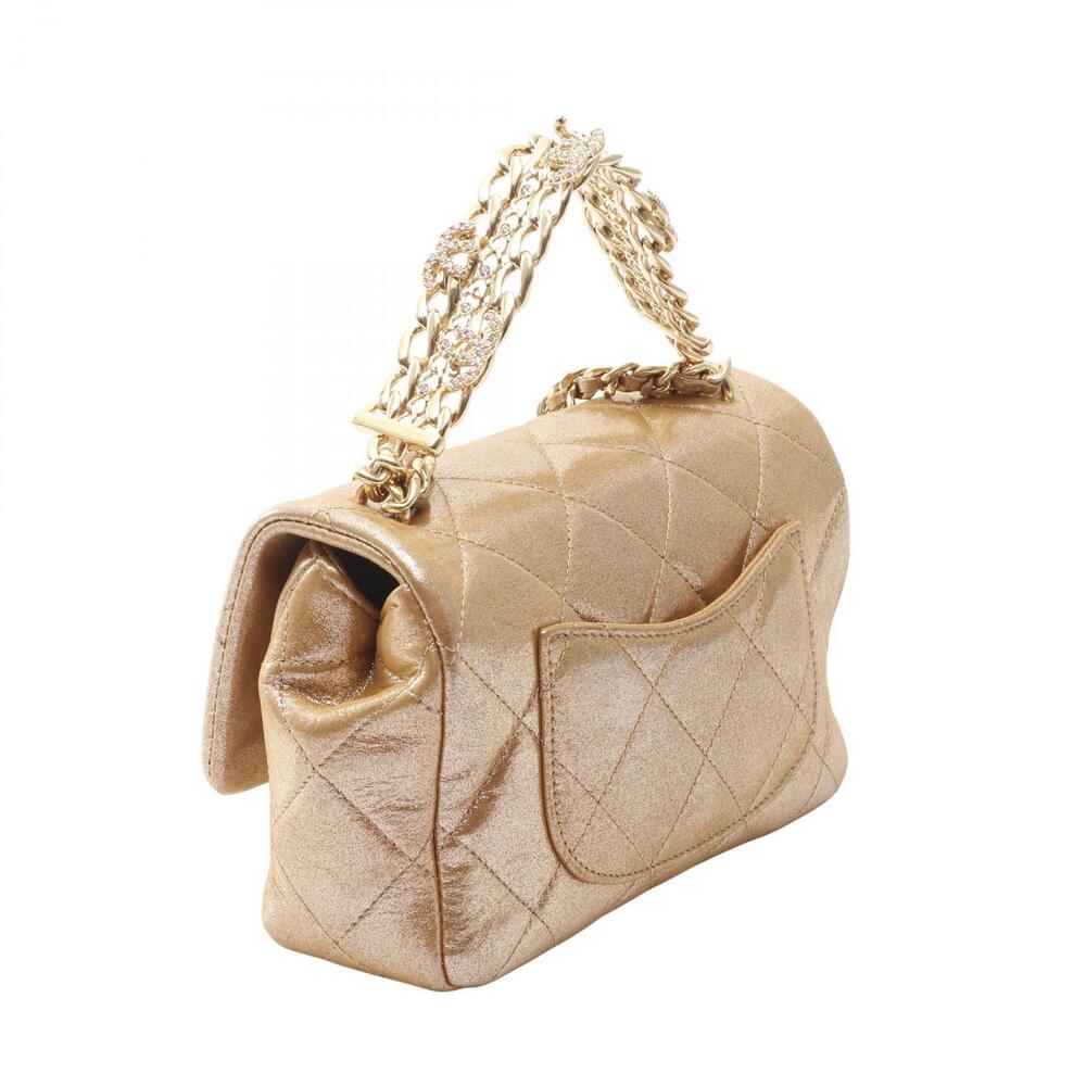 Chanel Mark Leather Shoulder Matelasse Coco Gold Bag Tone Gold